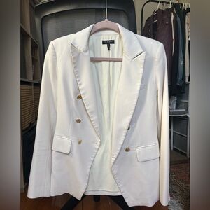 rag & bone blazer, white with gold buttons, size 2 but fits up to size 6